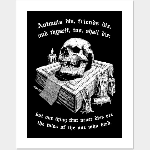 Memento Mori poetry Wall Art by grimsoulart